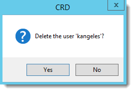Crystal Reports: Deleting User Manager in CRD.