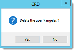 Crystal Reports: Deleting User Manager in CRD.