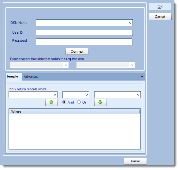 Crystal Reports: Get Values from Database interface in CRD.