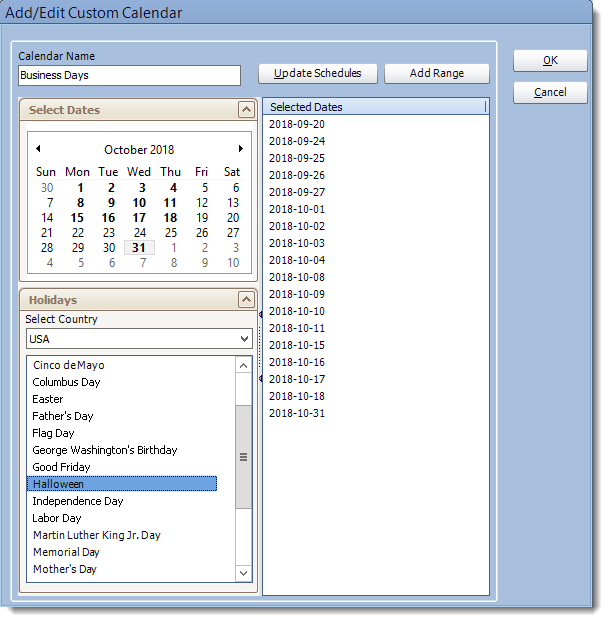 Crystal Reports: Add/Edit Custom Calendars in CRD.