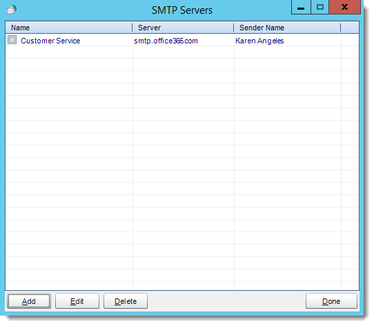 Crystal Reports: SMTP Servers in CRD.