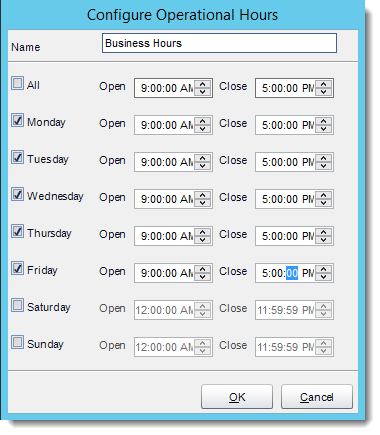 Crystal Reports: Adding Operational Hours in CRD.