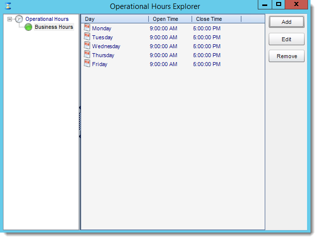 Crystal Reports: Operational Hours in CRD.