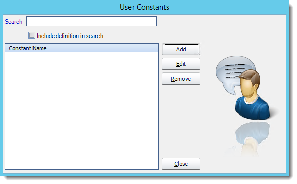 Crystal Reports: User Constant in CRD.