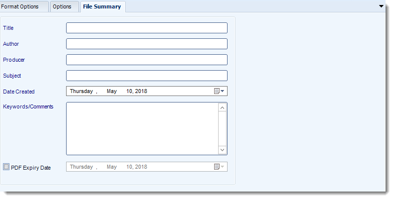 Crystal Reports: PDF output format options in CRD.