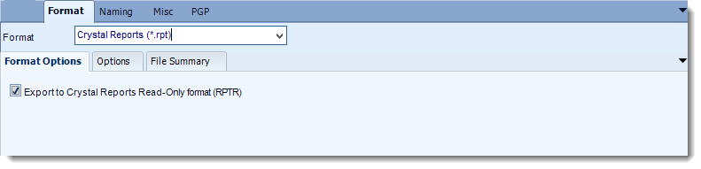 Crystal Reports: Crystal Reports output format options in CRD.