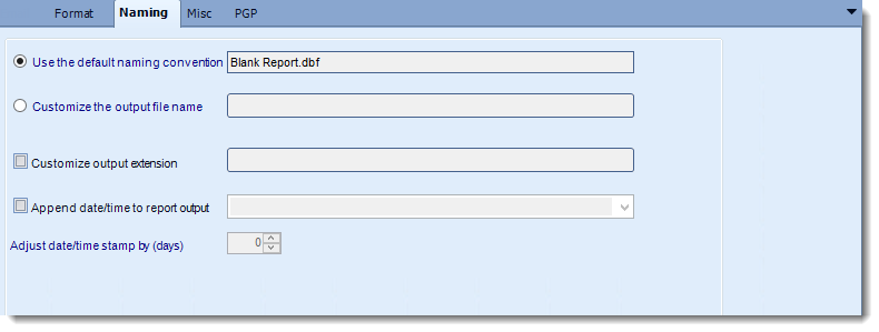 Crystal Reports: dBase output formats options in CRD.