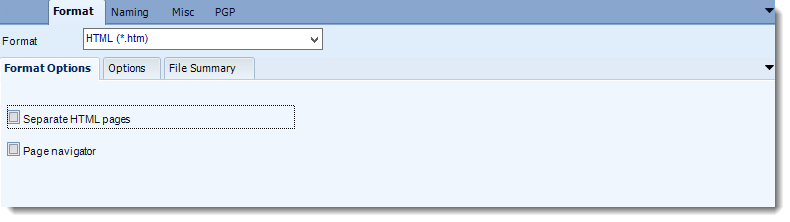 Crystal Reports: HTML output format options in CRD.