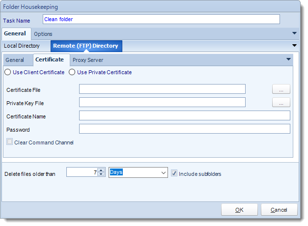 Crystal Reports: Folder Housekeeping task in CRD.