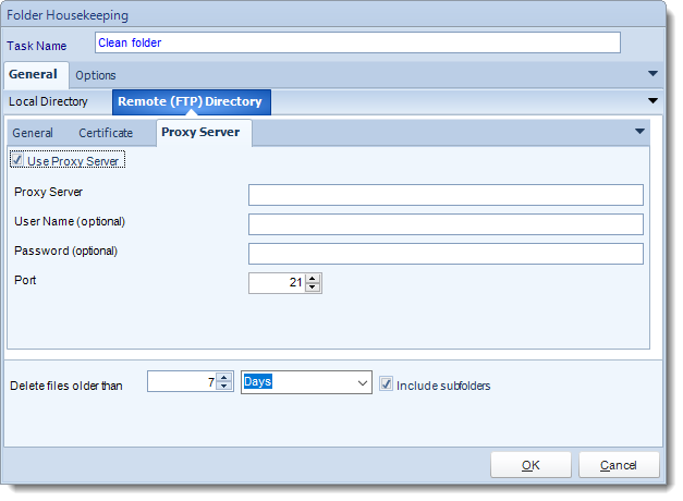 Crystal Reports: Folder Housekeeping task in CRD.