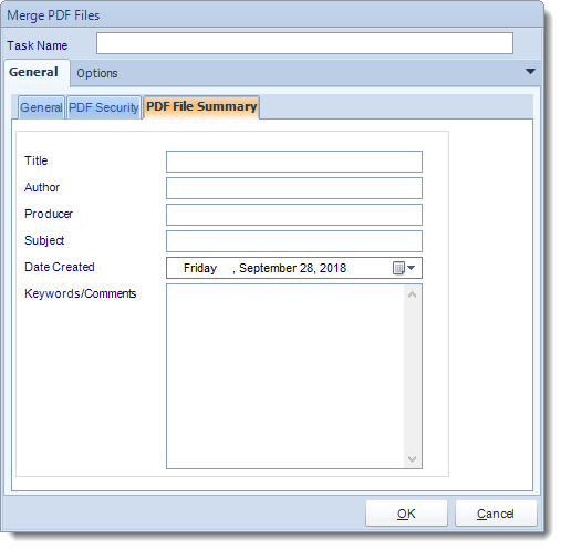 Crystal Reports: Merge PDF Files task in CRD.