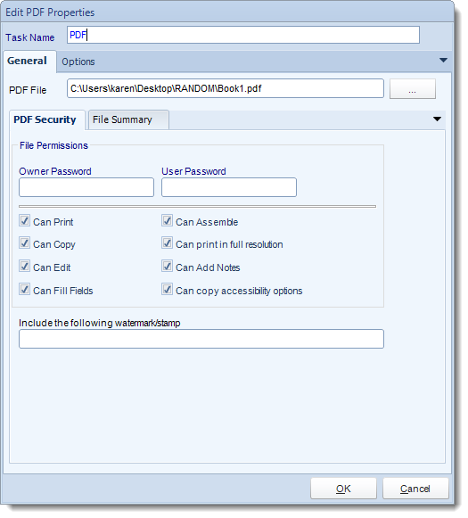 Crystal Reports: Manipulate PDF task in CRD.