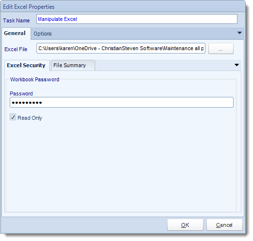 Crystal Reports: Manipulate Excel task in CRD.