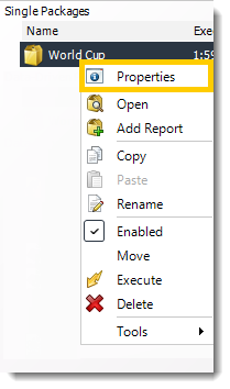 Power BI and SSRS. Package Schedule Report Context Menu for SSRS in PBRS.