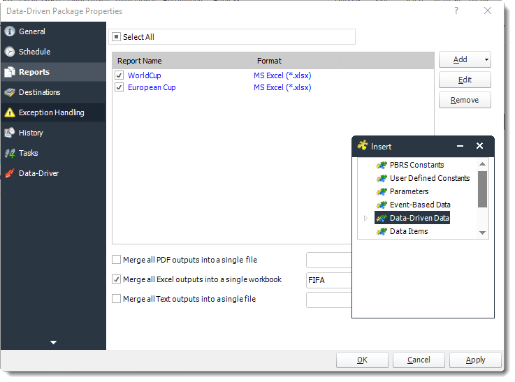 Power BI and SSRS. Reports in Data Driven Package Properties in PBRS.