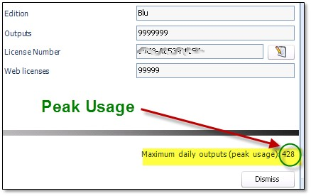 About Screen - Peak Usage