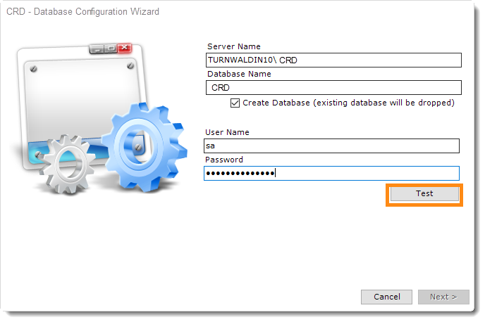 Crystal Reports: CRD Database Configuration Wizard.