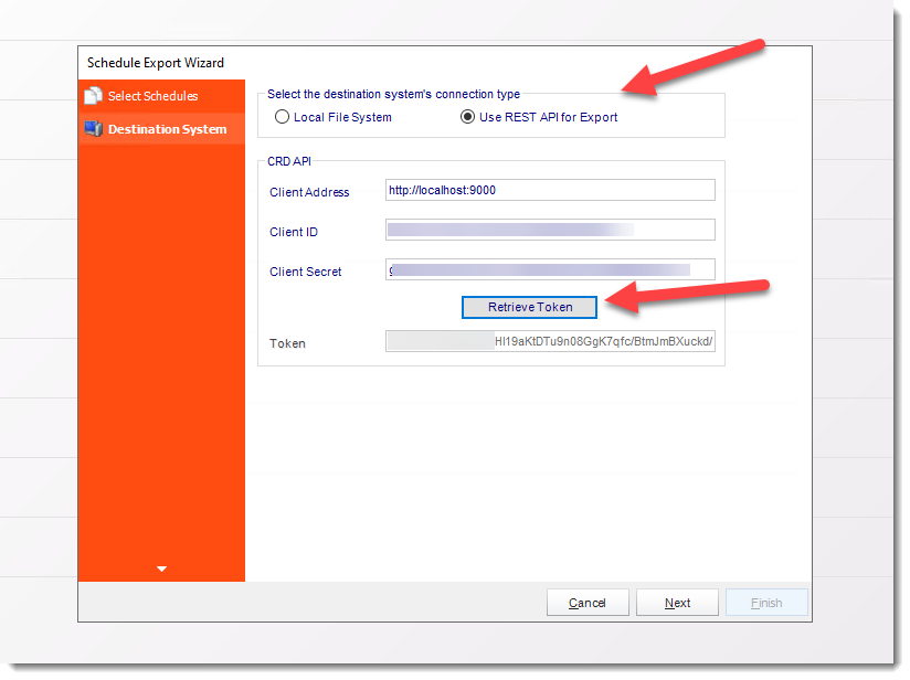 Import and Export Schedule via API